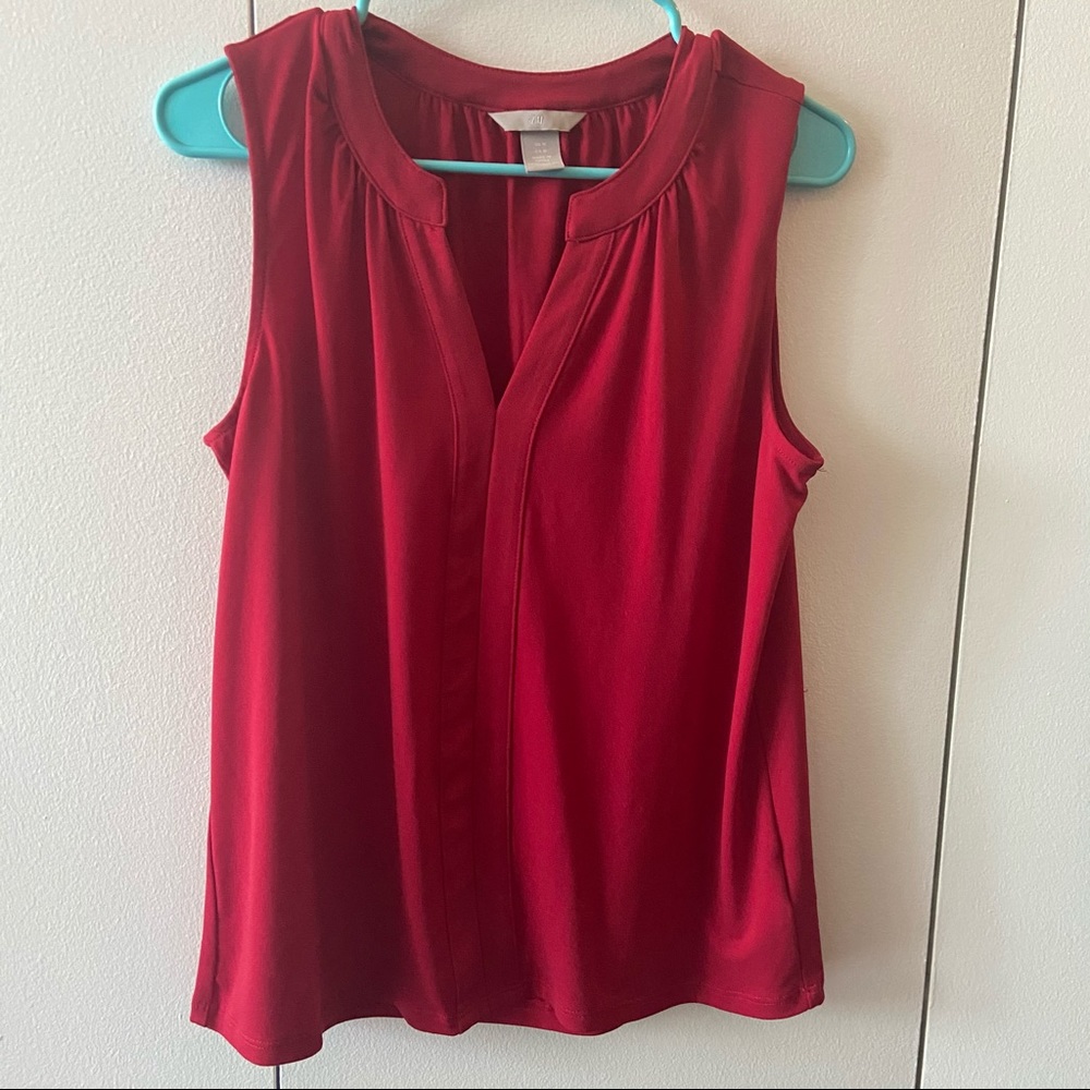 Red modest tank top. Perfect for work!!